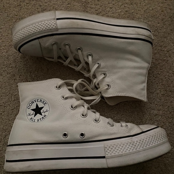 white platform converse 

size 7.5 in women’s - Picture 4 of 6